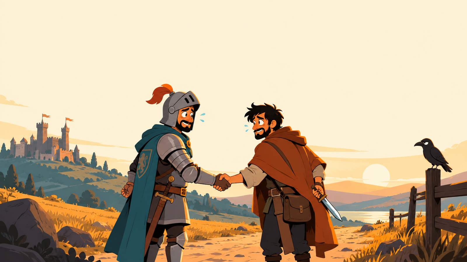 Two hands meeting in a handshake
